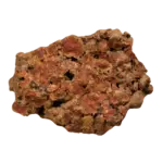Reddish-brown porous conglomerate rock specimen (bauxite ore)