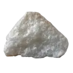 Rough translucent white talc mineral specimen