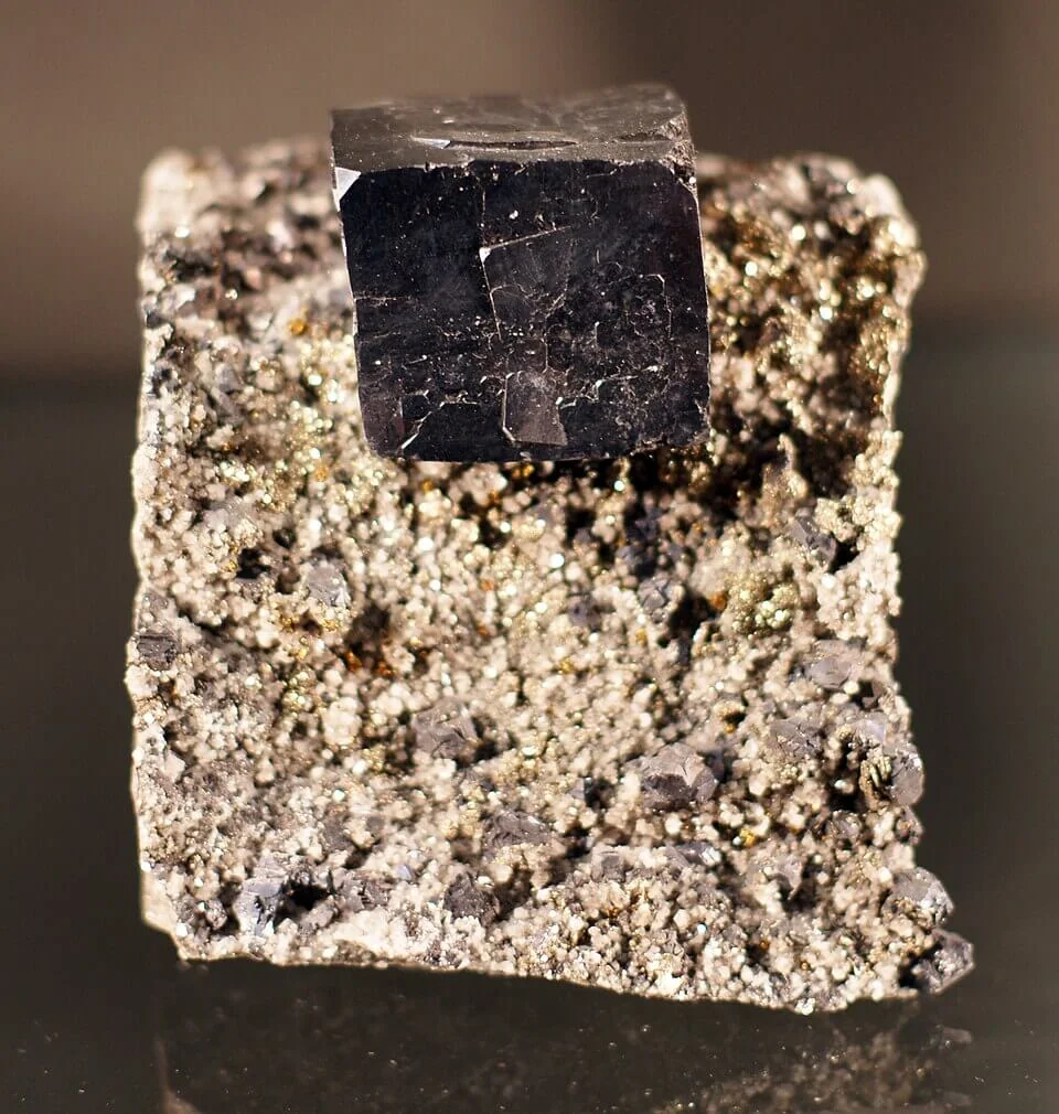 Cubic galena specimen from the Sweetwater Mine, Missouri