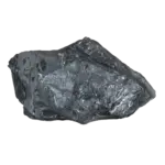 Shiny dark gray coal specimen
