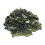 Dark green pyroxene crystal cluster on matrix