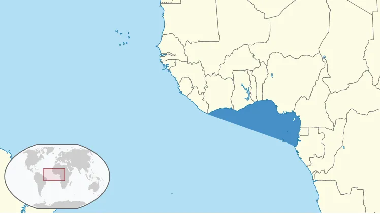 Locator map of the Gulf of Guinea off West Africa