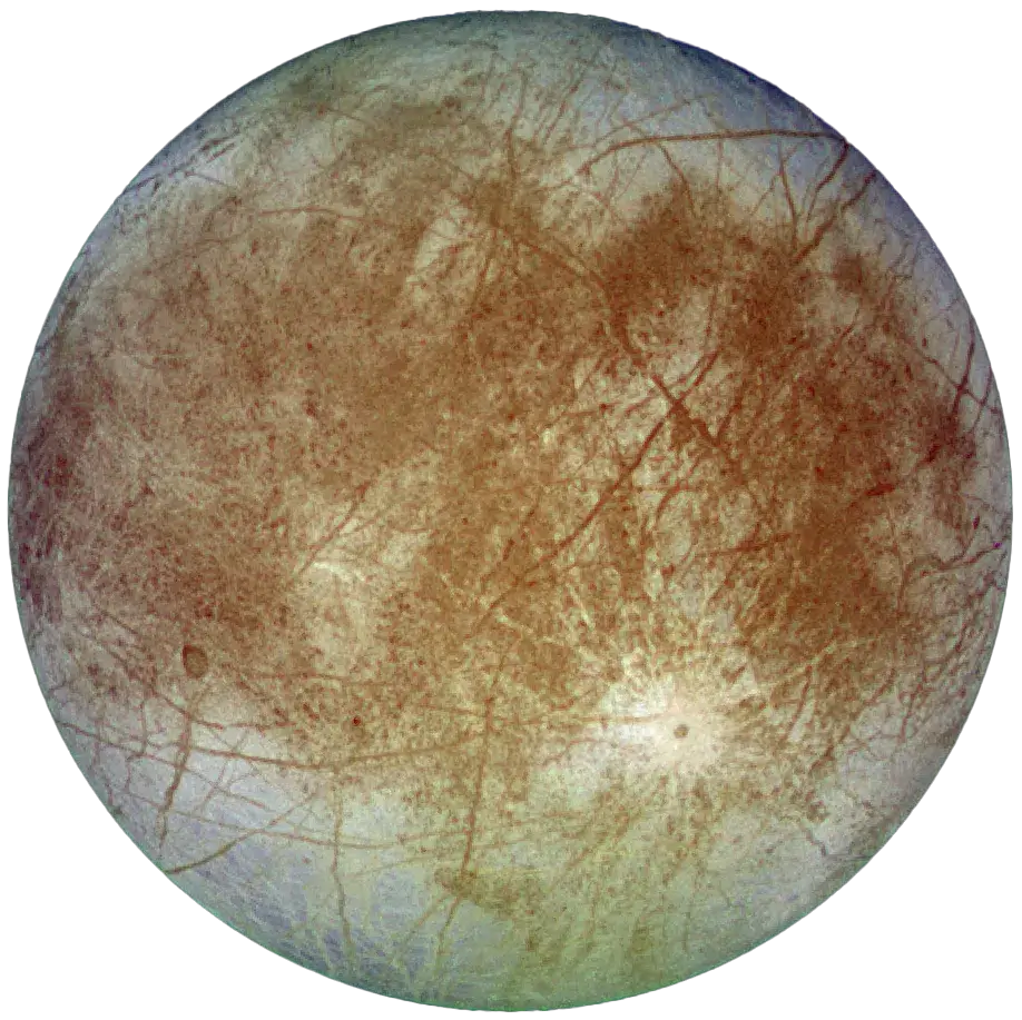 Natural and false-color views of Jupiter's moon Europa from the Galileo spacecraft