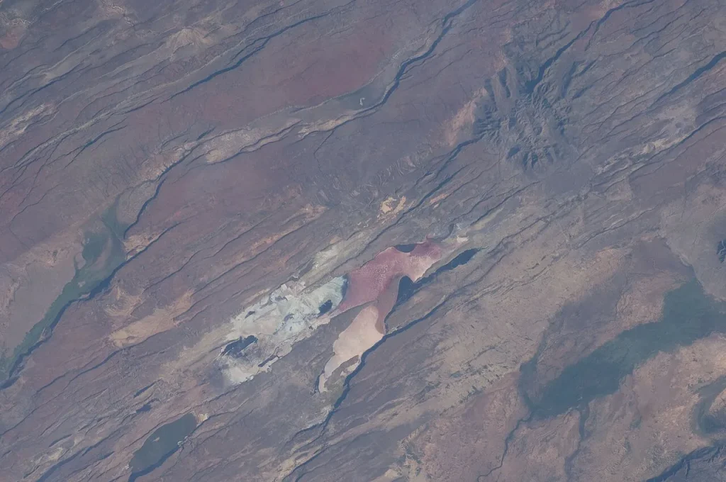 The East African Rift Valley in Kenya photographed from the International Space Station