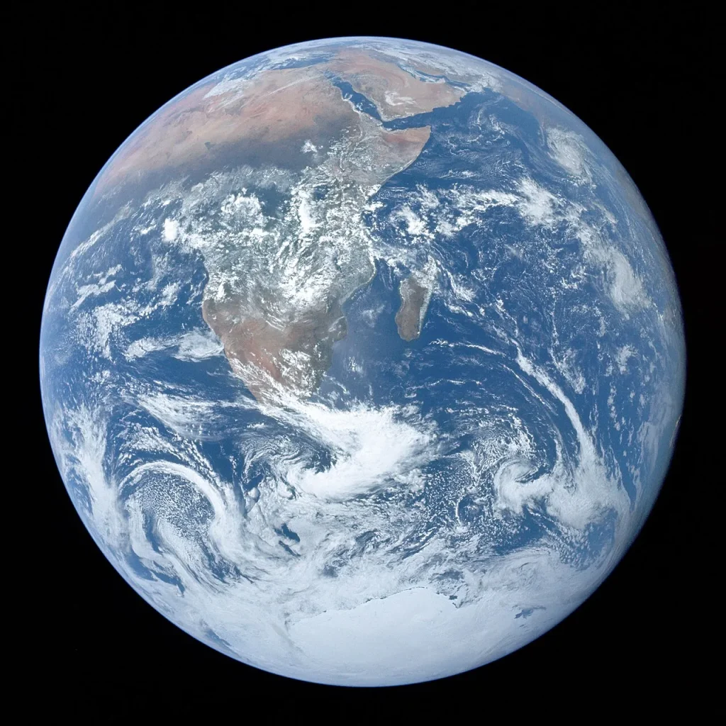 The Blue Marble: Earth photographed from Apollo 17 in December 1972
