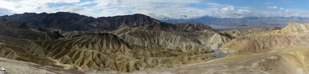 Eroded badlands at Zabriskie Point, Death Valley National Park