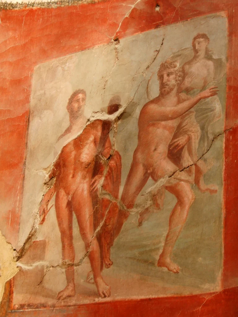 Fresco of Heracles in the Hall of the Augustales at Herculaneum
