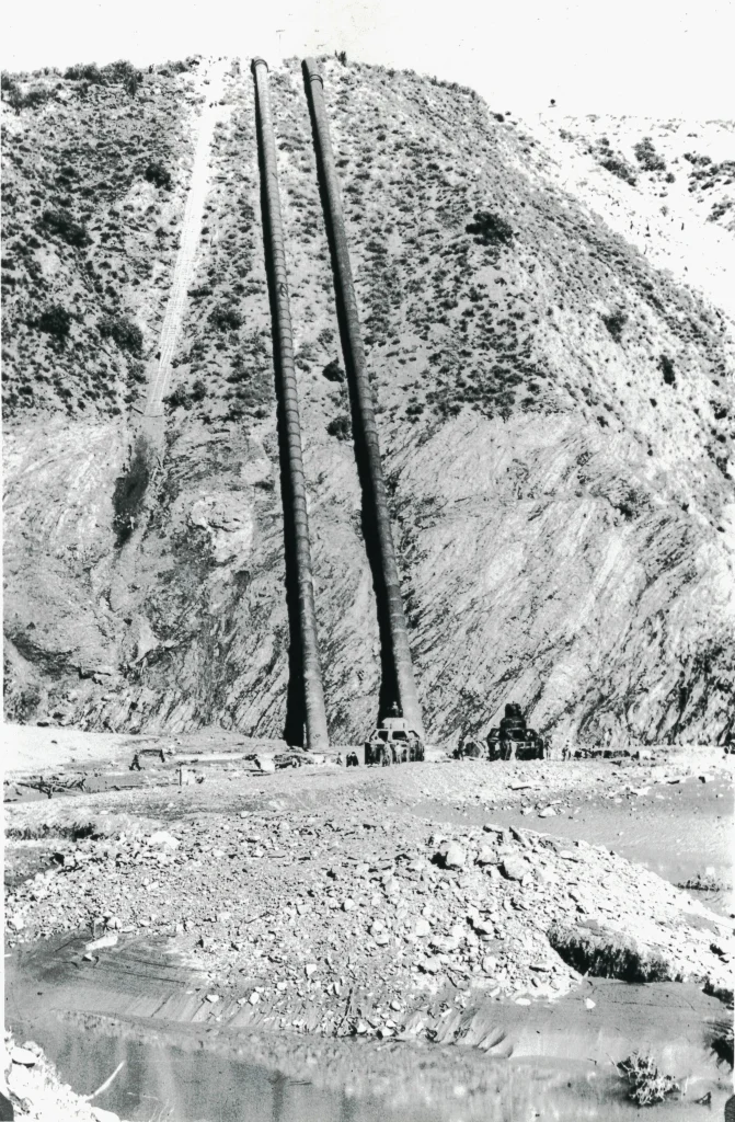 The site of Power House No. 2 after the flood, stripped to its foundations